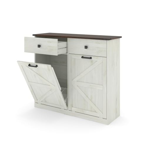 20 Gallon Tilt Out Trash Can Cabinet with Drawer Z87809