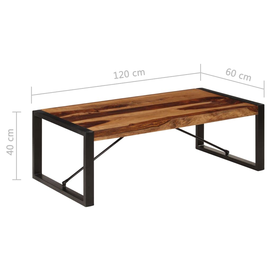 47.2"x23.6"x15.7" Solid Sheesham Wood Coffee Table H864