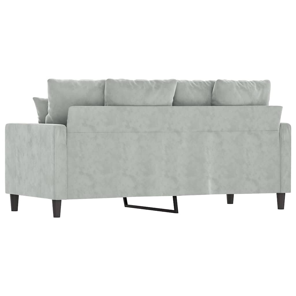 Light Gray Velvet 2-Seater Sofa K159