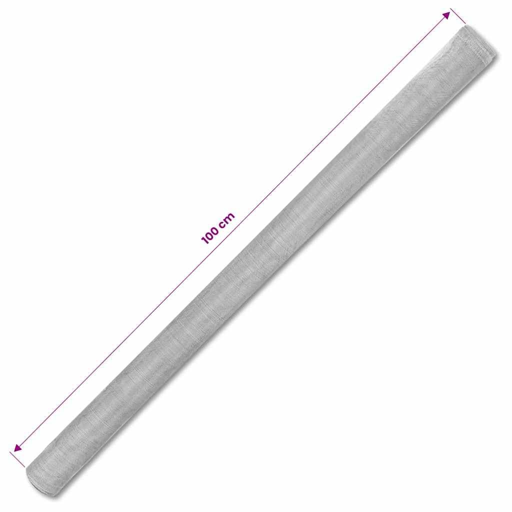 Aluminum Mesh Screen 39.4x196.9 Inches Silver Q976
