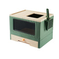 Foldable Top Entry Cat Litter Box with Lid Z8225
