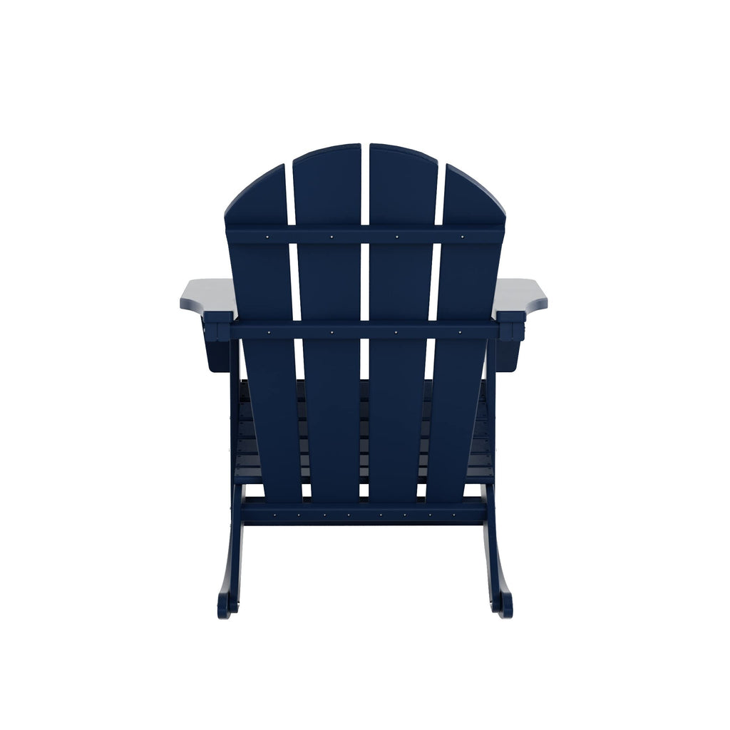 Navy Blue HDPE Outdoor Rocking Chair W7321
