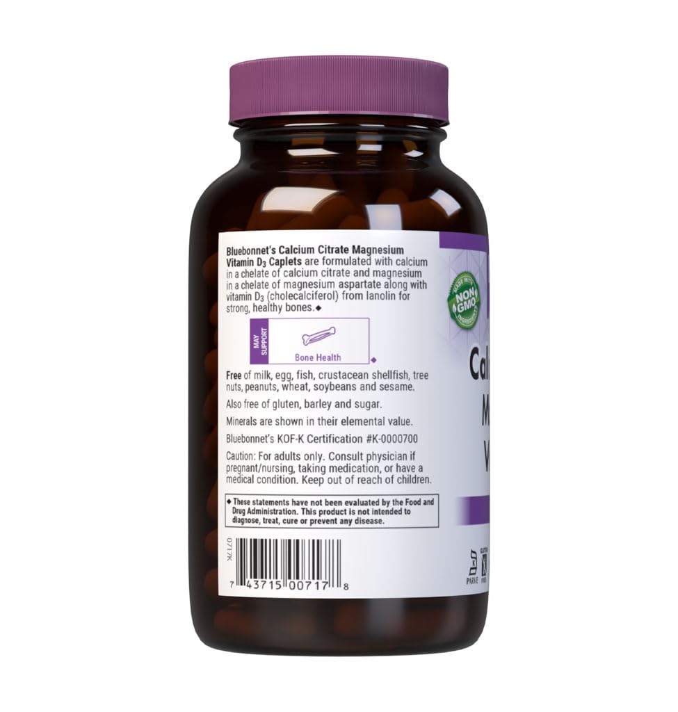 Calcium Citrate Magnesium Plus Vitamin D3 Caplets, 180 Count U410