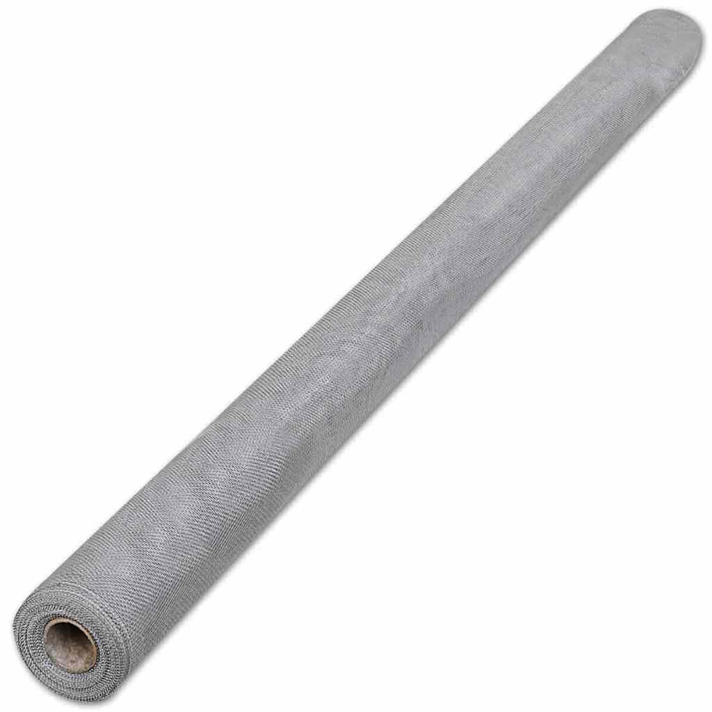 Aluminum Mesh Screen 39.4x196.9 Inches Silver Q976