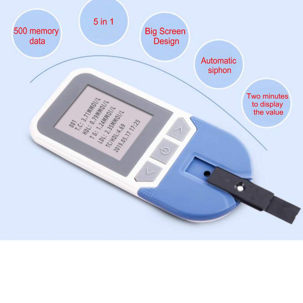 5 in 1 Lipid Test Meter Analyzer Kit A1991