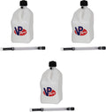 5.5-Gallon Square Motorsport Jug White 3 Pack with Hose X8567
