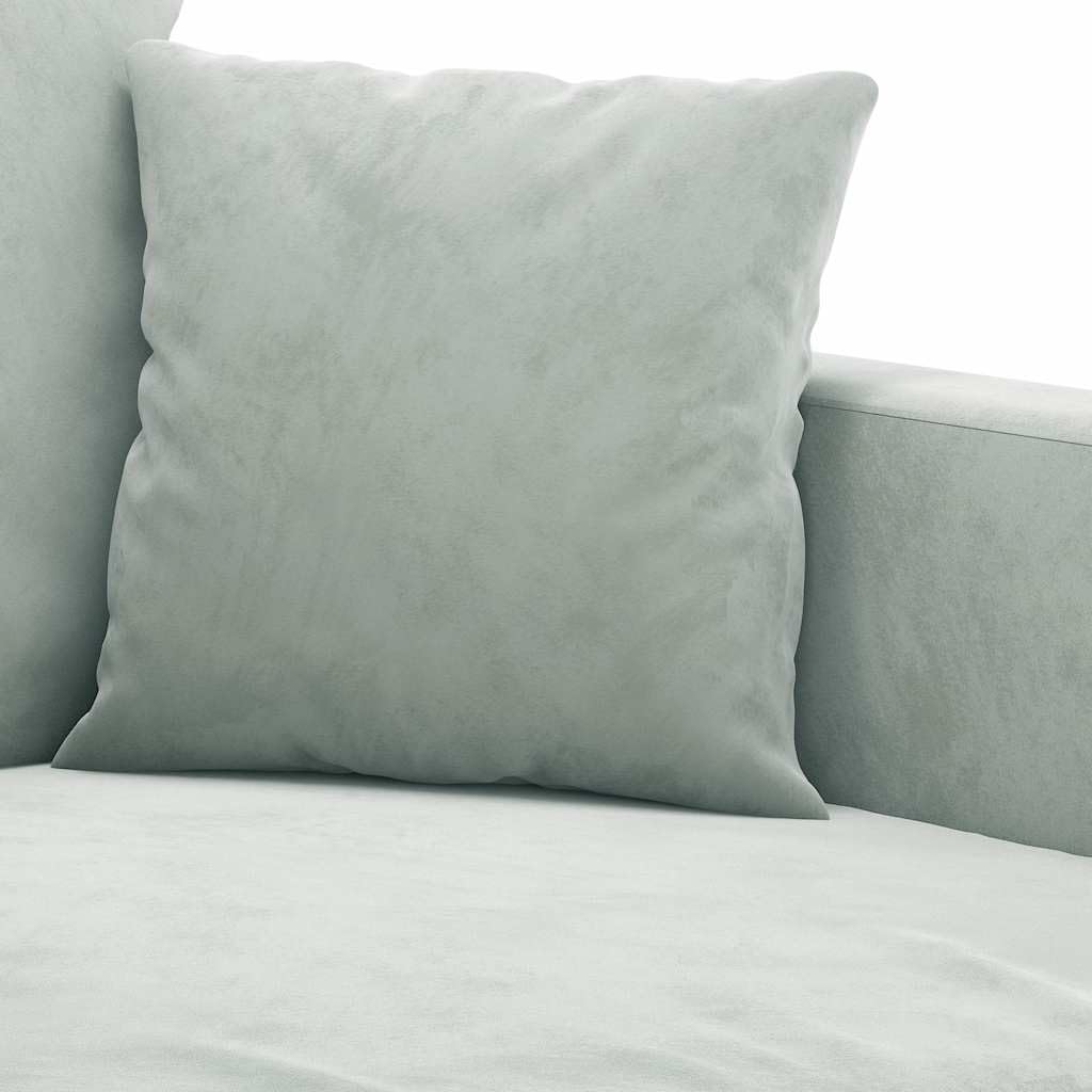 Light Gray Velvet 2-Seater Sofa K159