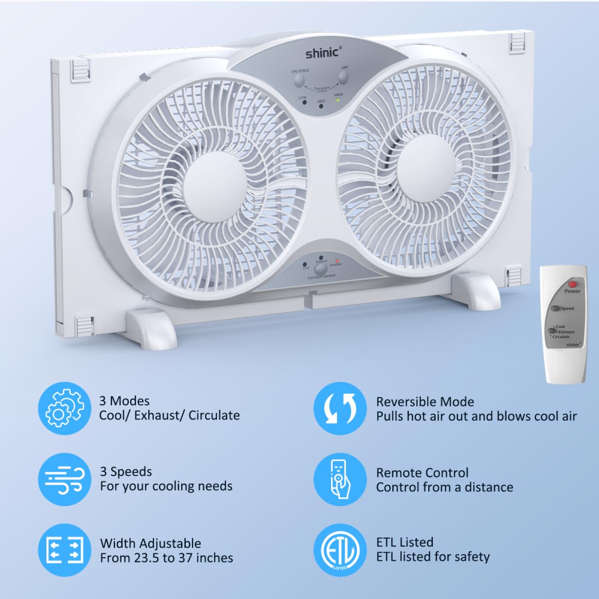 9" Reversible 3-Speed Window Fan G59383