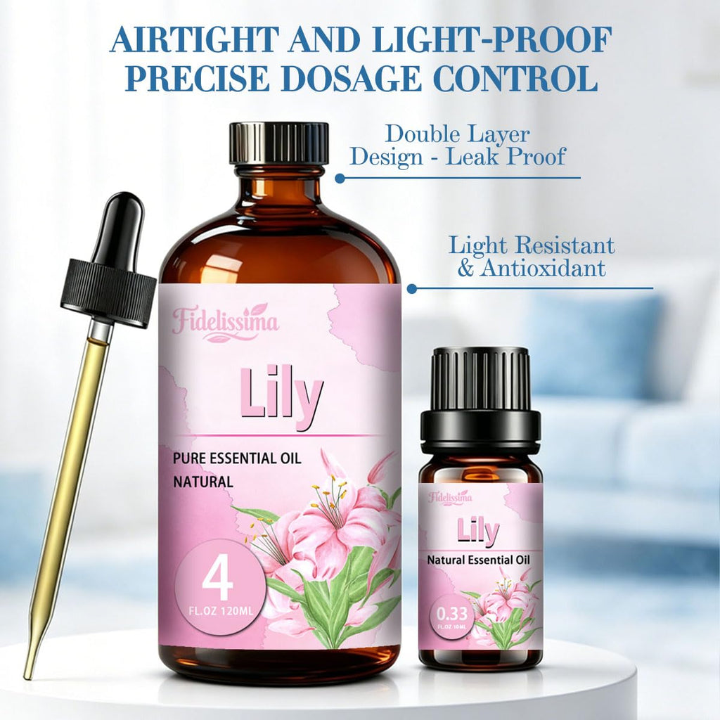 Natural Essential Oil Set 4 Scents with Glass Dropper H936