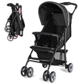 Lightweight Compact Toddler Travel Stroller with Canopy, 5-Point Harness, Storage Basket, One-Hand Fold, Black G913173
