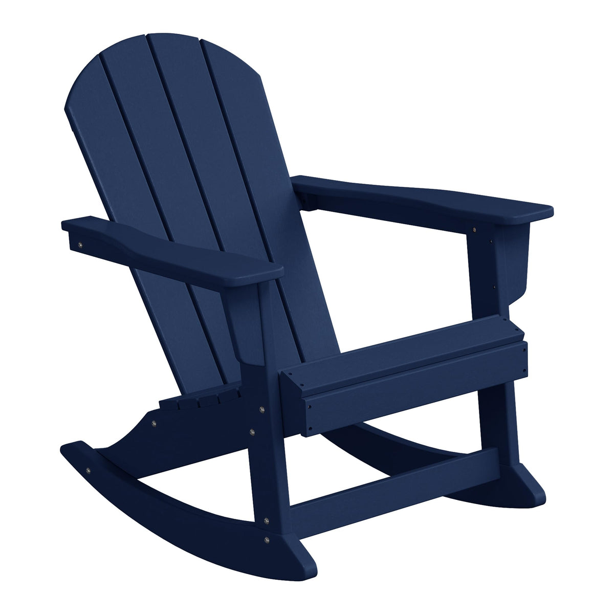 Navy Blue HDPE Outdoor Rocking Chair W7321