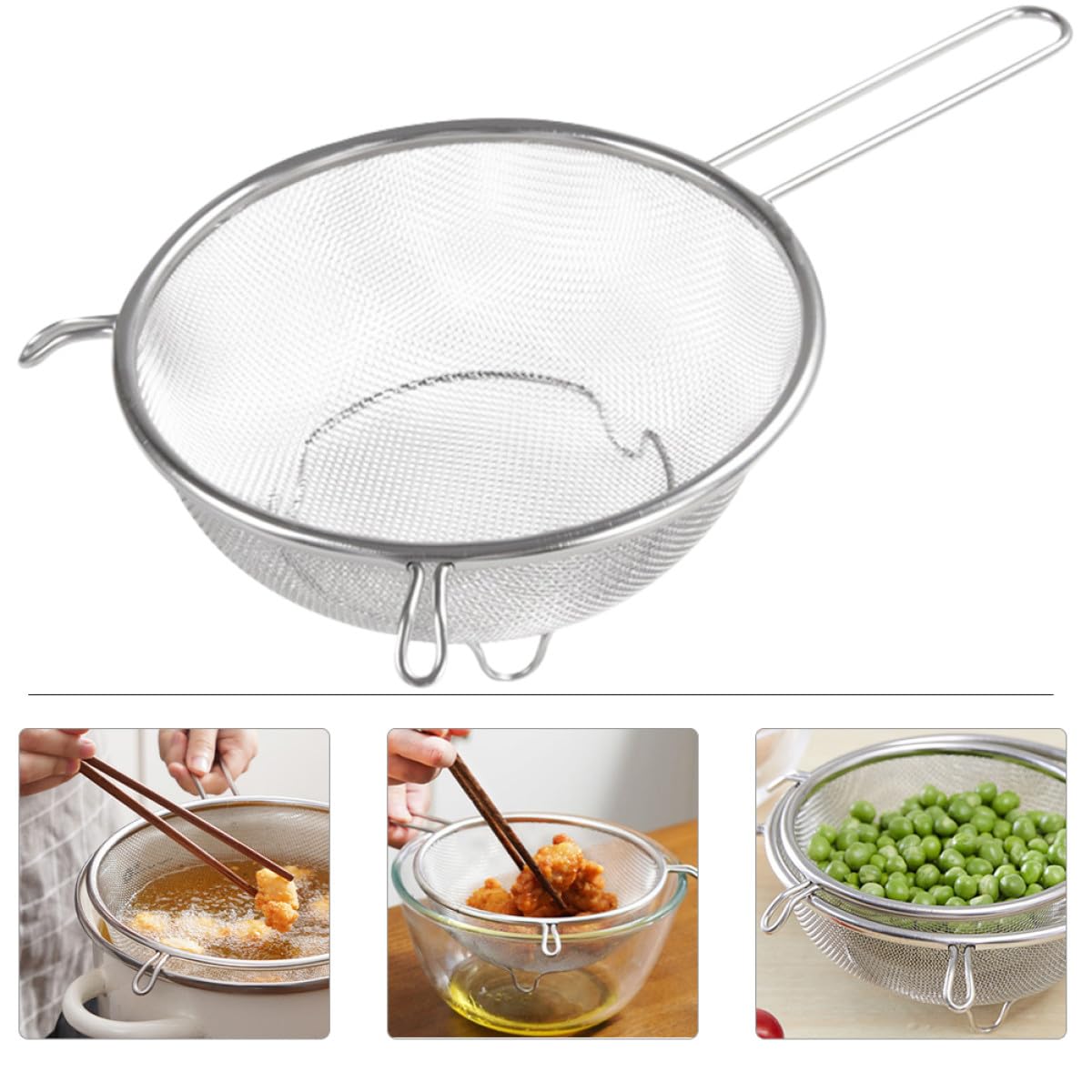 Stainless Steel Fine Mesh Skimmer Spoon P4276