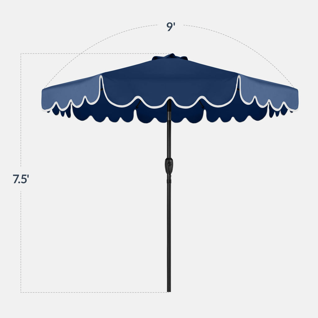 9ft Navy Patio Market Umbrella with Crank & Tilt H201