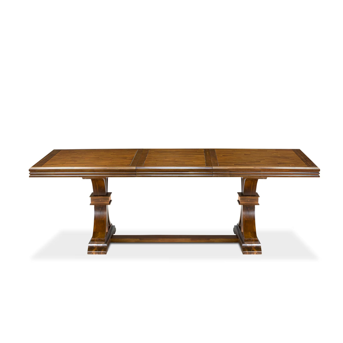 9-piece Dining Table Set with 8 Light Tan Linen Fabric Chairs I8225