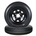 2-Pack 5.30-12 Trailer Tires with Rim, 6-Ply, 1050 LBS Load A50295