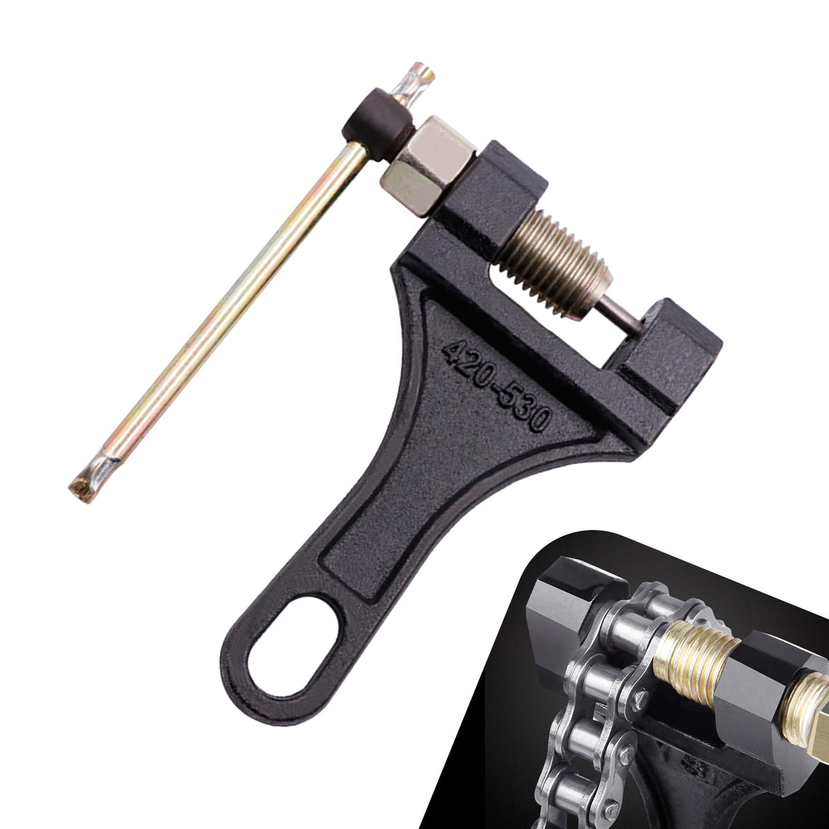 Heavy Duty Roller Chain Breaker Tool for 420mm 428mm 520mm 525mm 528mm 530mm V364