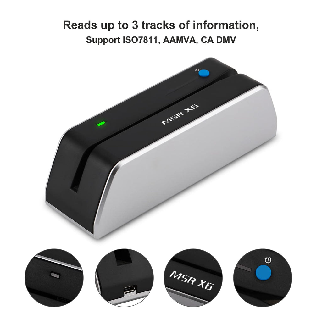 Bluetooth VIP Card Swiper Reader Writer Encoder Hico 3 Tracks Y3470