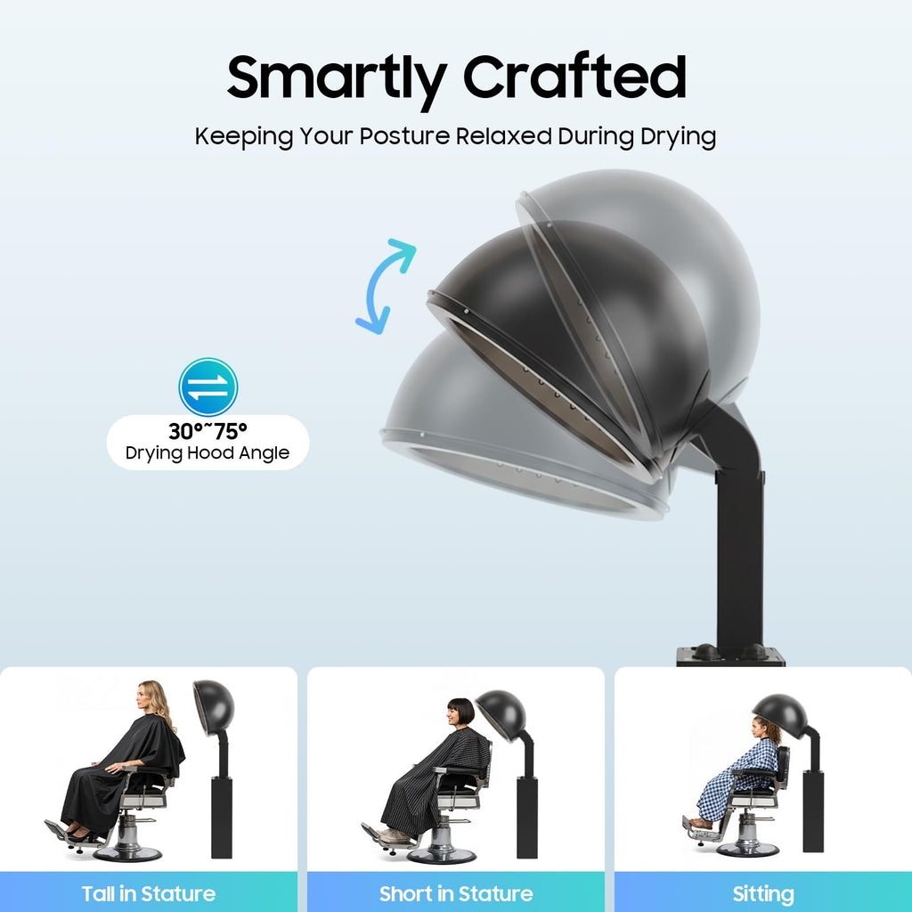 1200W Hooded Hair Dryer with Stand B583054