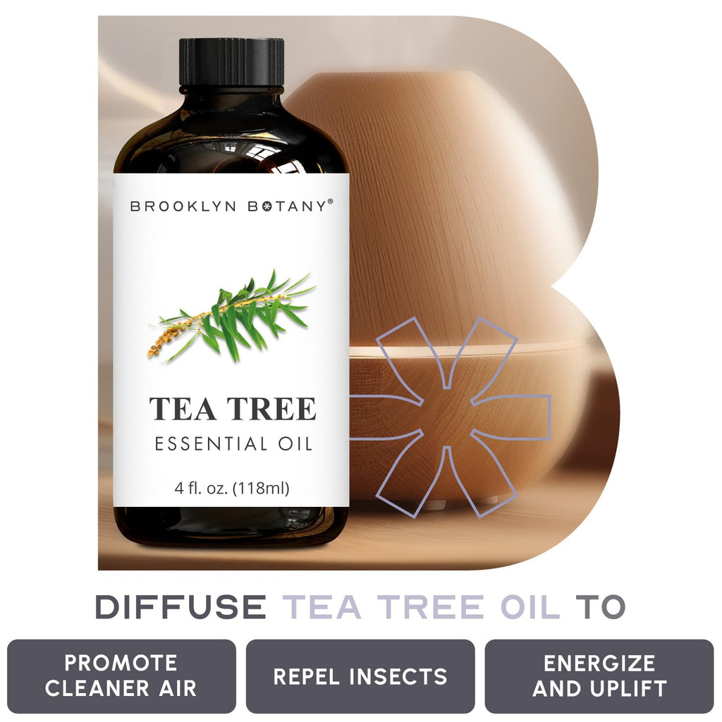 Lavender & Tea Tree Essential Oils 4 Fl Oz Pack of 2 K601