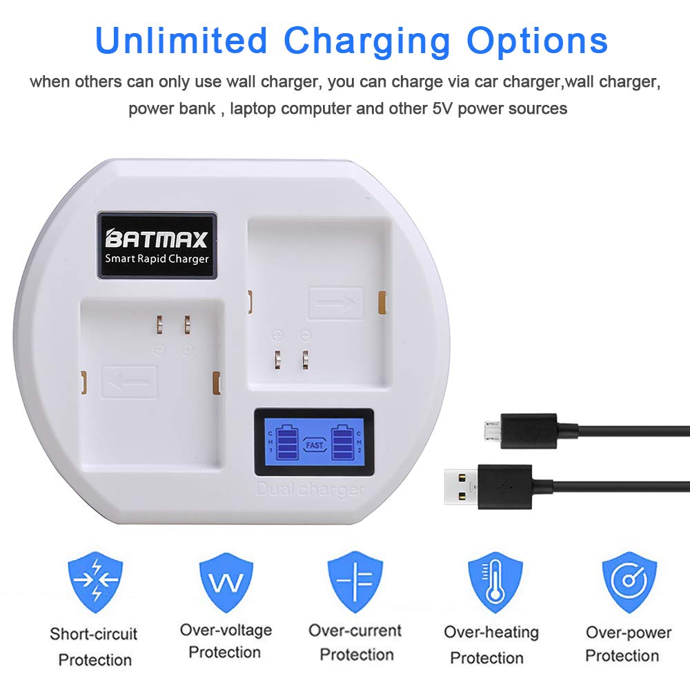 LCD USB Dual Battery Charging Station E7265
