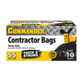 55 Gallon Heavy Duty Contractor Bags with Flap Ties, Pack of 10 Q607