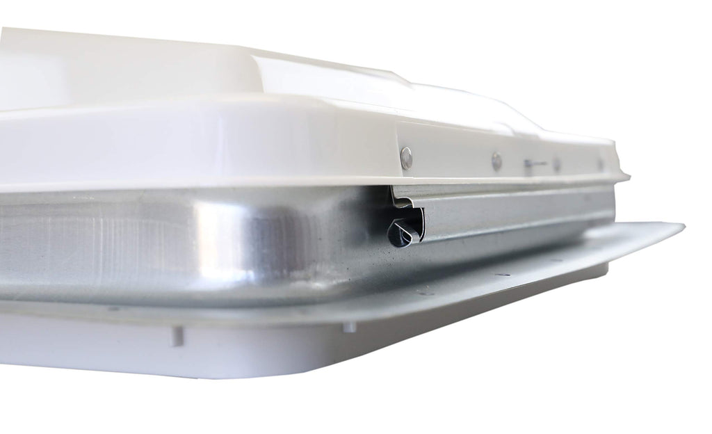 White Manual Crank RV Roof Vent with Screen K384