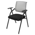 Grey Mesh Back Stacking Arm Chairs U5955