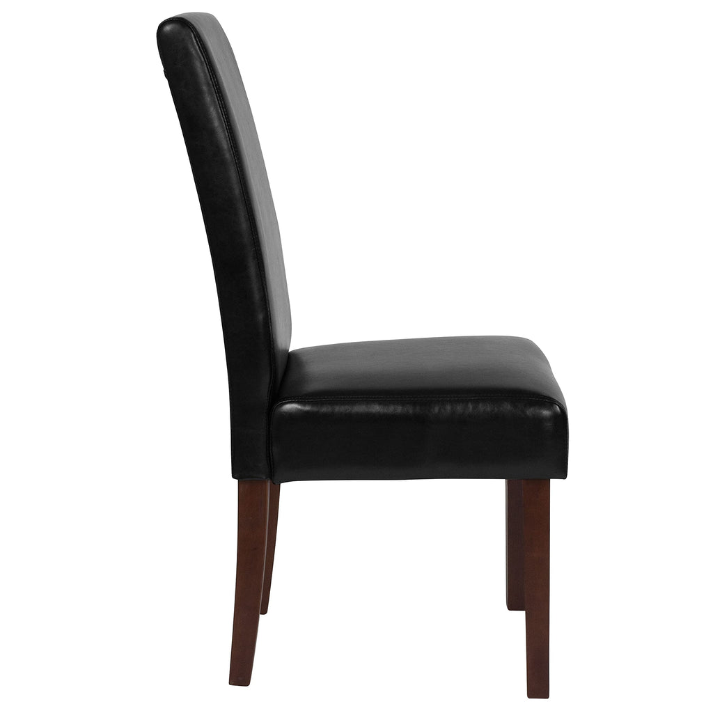 Black Faux Leather Parsons Chair 4-Pack Z84936
