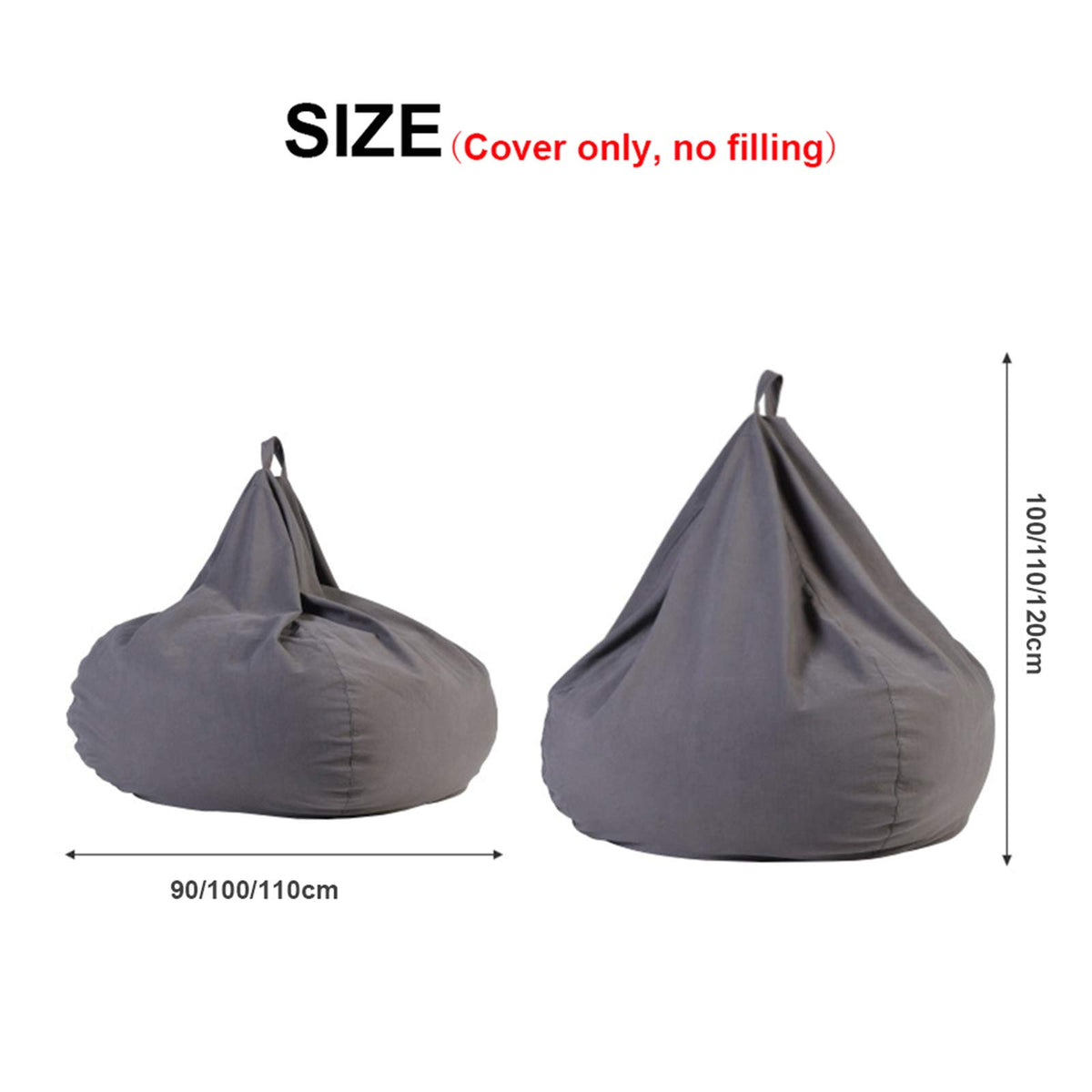 Yellow Large Bean Bag Chair Cover D603855