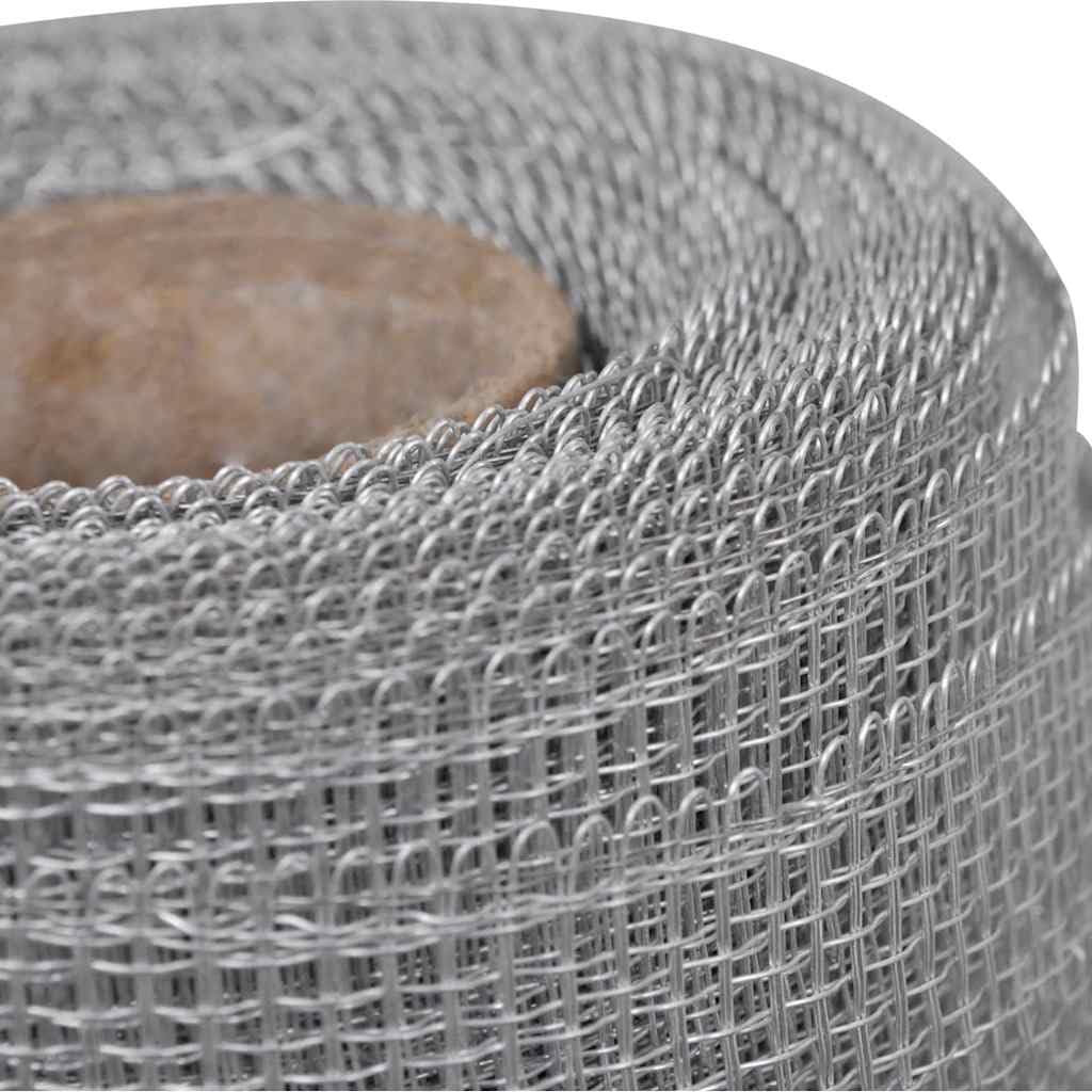 Aluminum Mesh Screen 39.4x196.9 Inches Silver Q976