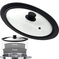 Universal Tempered Glass Lids with Silicone Rim, 2-Pack I755