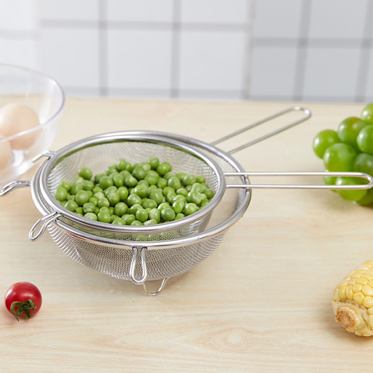 Stainless Steel Fine Mesh Skimmer Spoon P4276