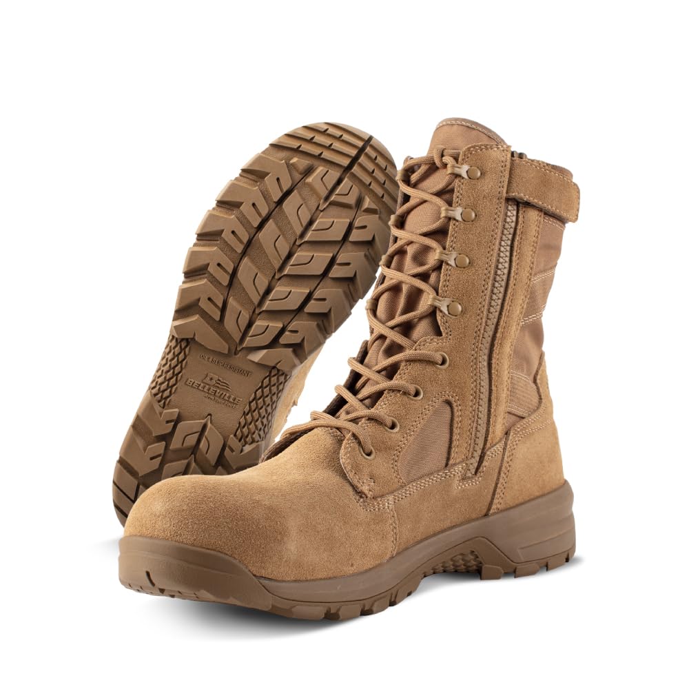 Composite Toe Leather Side Zip Tactical Boots D151031