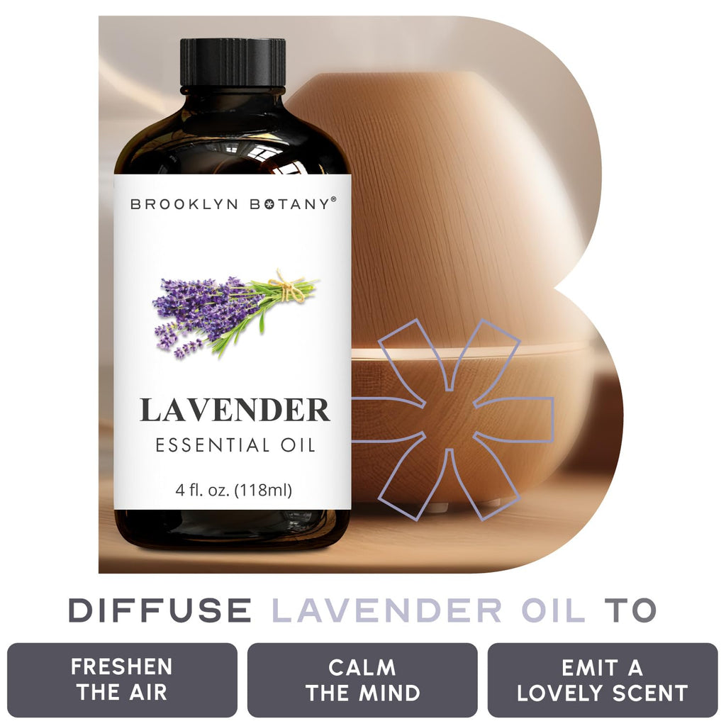 Lavender & Tea Tree Essential Oils 4 Fl Oz Pack of 2 K601