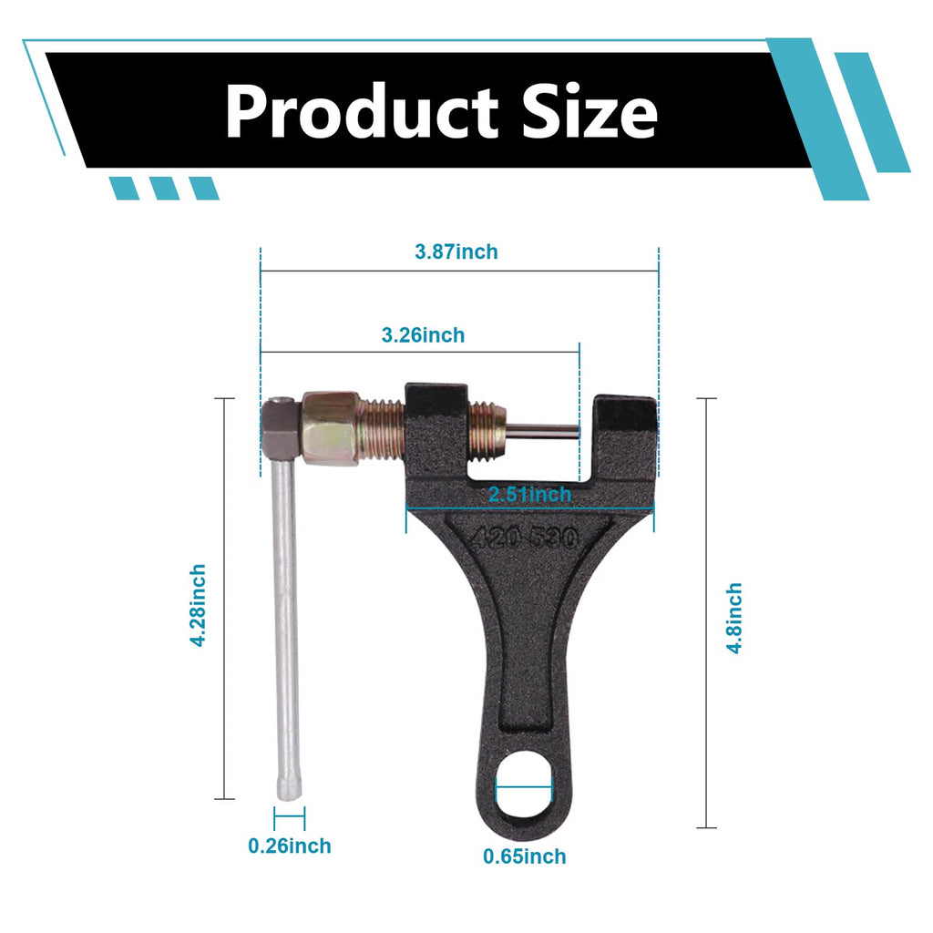 Heavy Duty Roller Chain Breaker Tool for 420mm 428mm 520mm 525mm 528mm 530mm V364