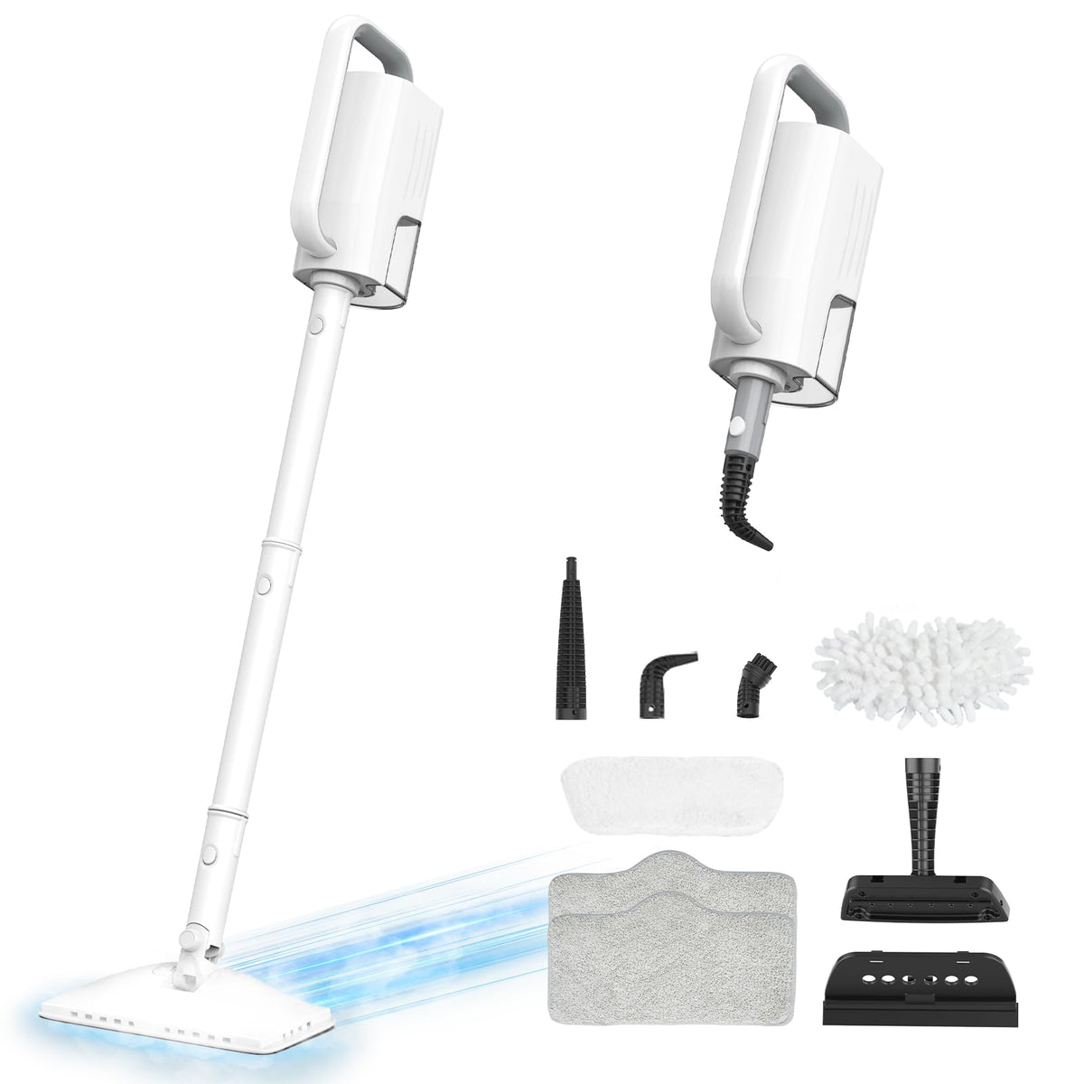1200W Rotatable Steam Mop with 2 Modes, 400ML Tank, 23FT Cord P813