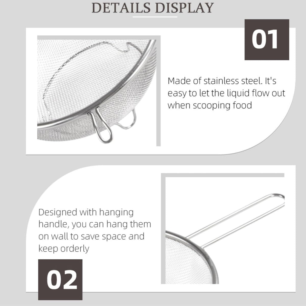 Stainless Steel Fine Mesh Skimmer Spoon P4276