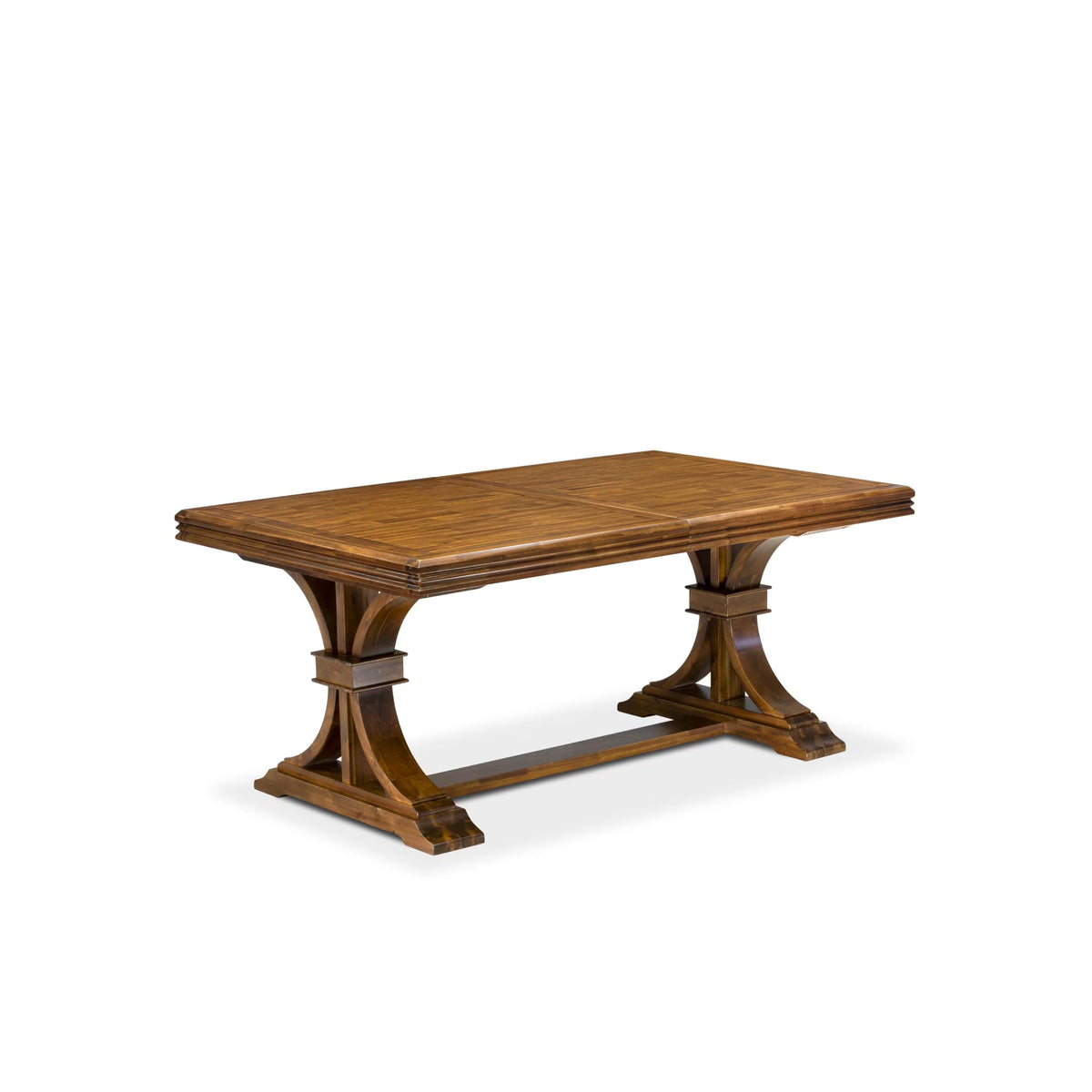 9-piece Dining Table Set with 8 Light Tan Linen Fabric Chairs I8225
