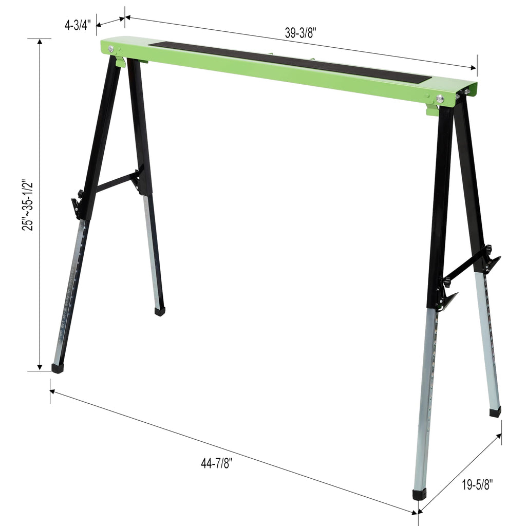 2 Pack Heavy Duty Steel Folding Sawhorse with Carry Handle T526927