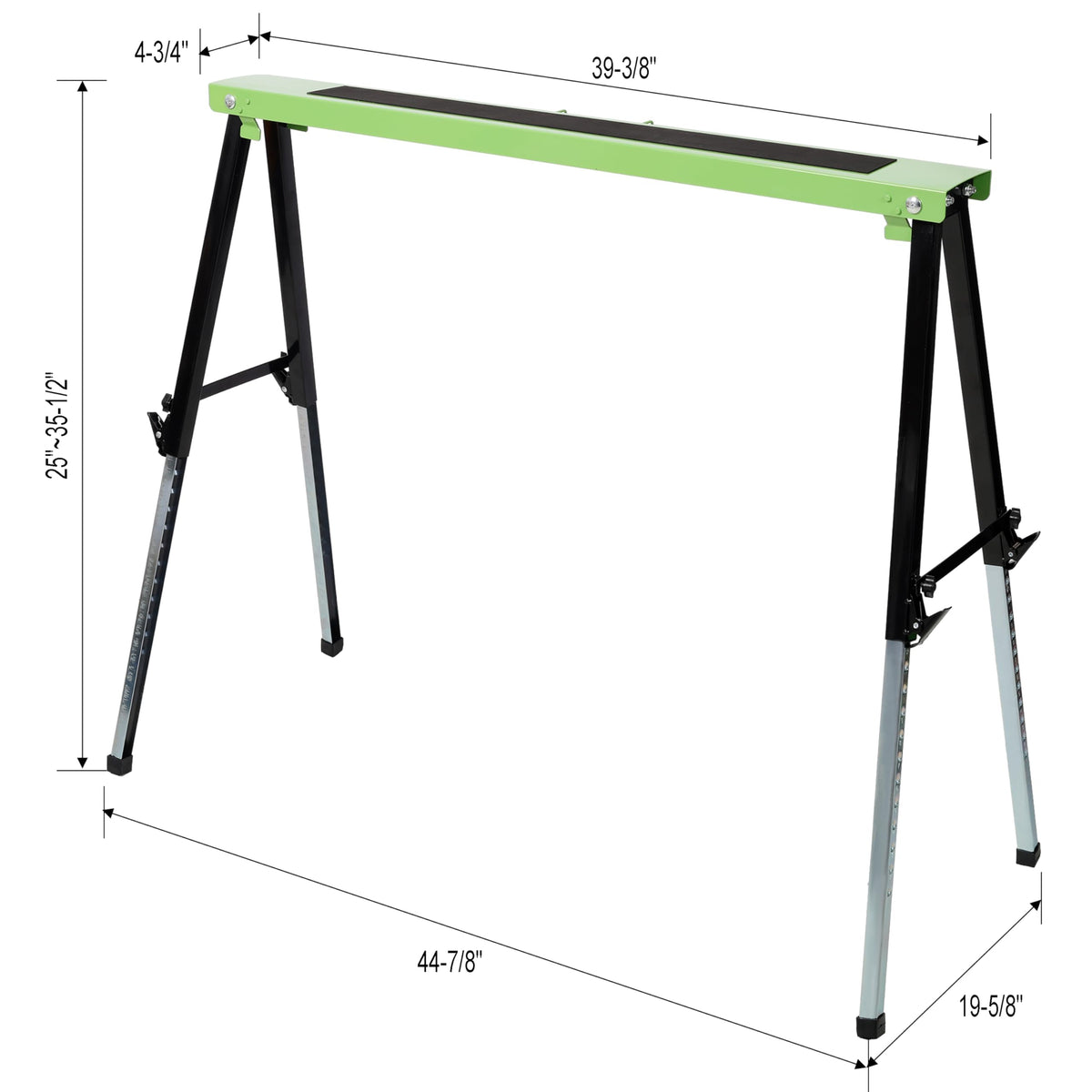 2 Pack Heavy Duty Steel Folding Sawhorse with Carry Handle T526927