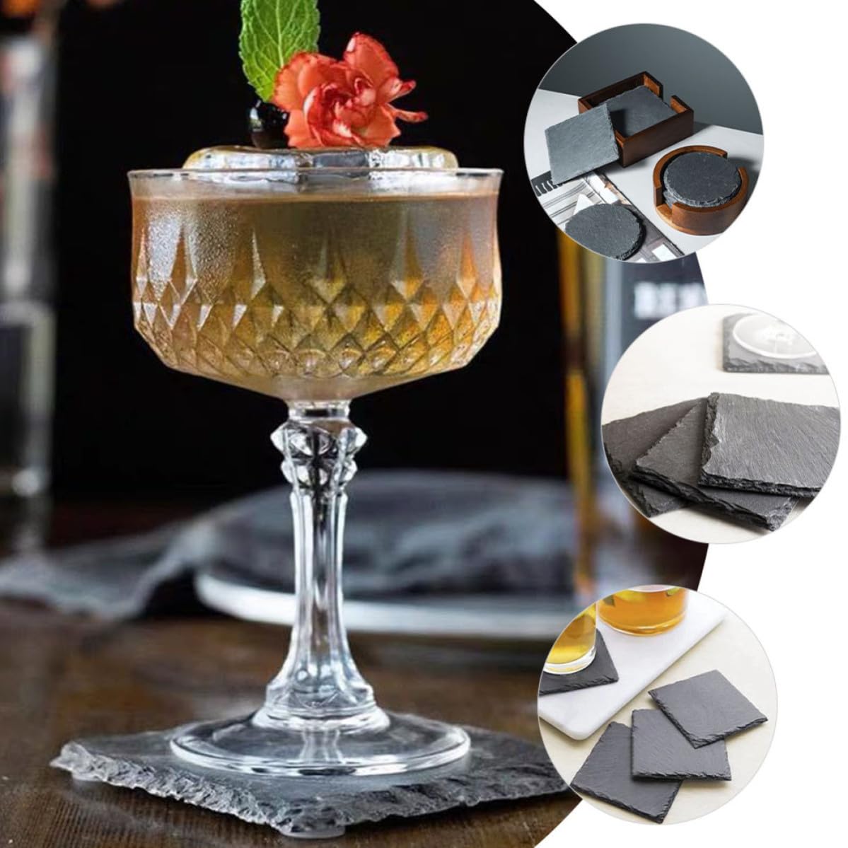 Natural Stone Table Coasters T9255