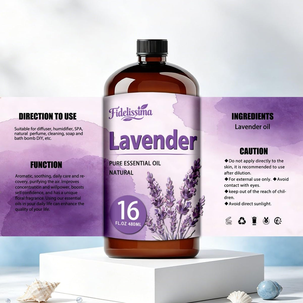 Natural Essential Oil Set 4 Scents with Glass Dropper H936