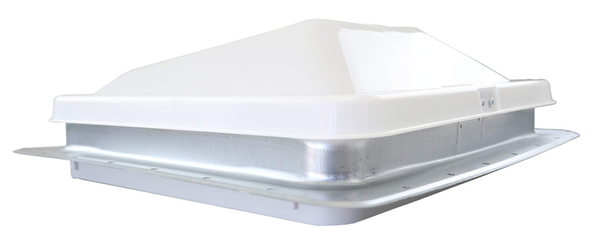 White Manual Crank RV Roof Vent with Screen K384