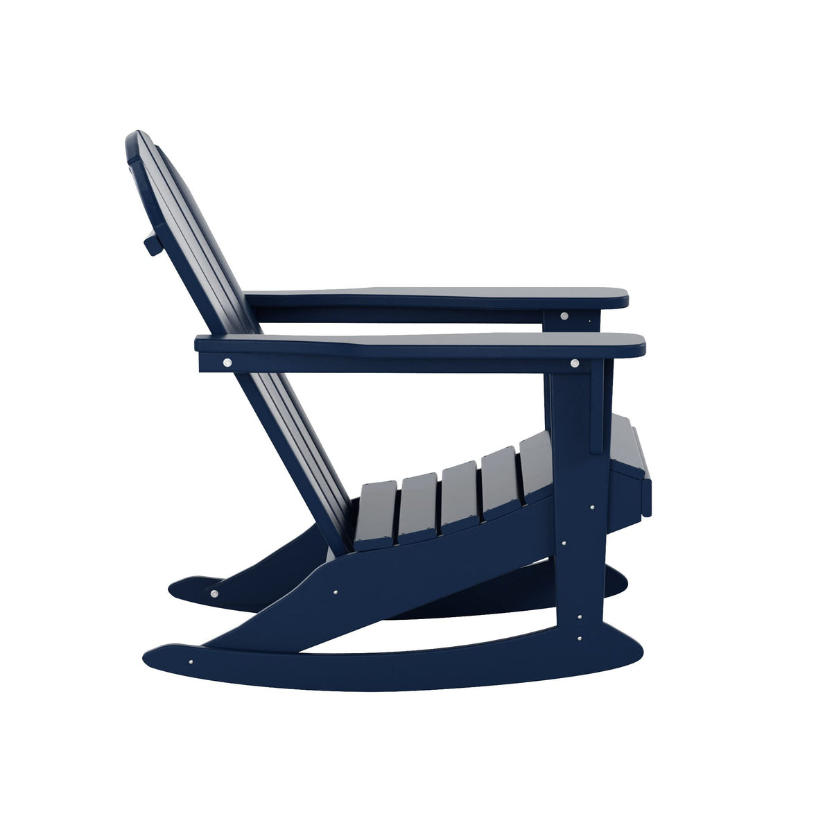 Navy Blue HDPE Outdoor Rocking Chair W7321