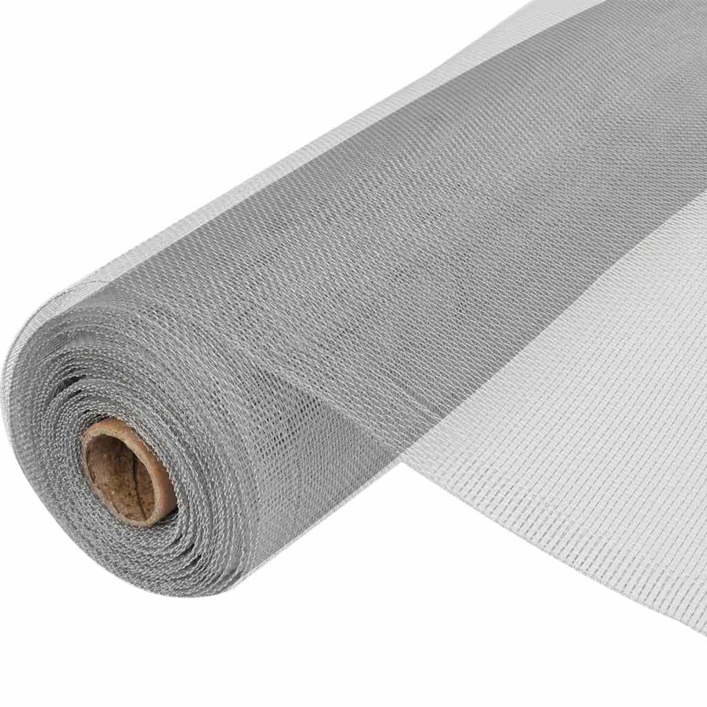 Aluminum Mesh Screen 39.4x196.9 Inches Silver Q976