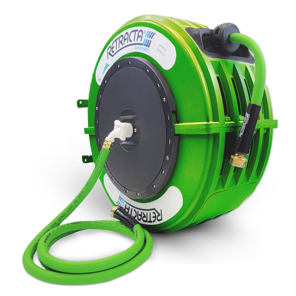 60 Ft Heavy Duty Retractable Garden Hose Reel with Swivel Bracket R376