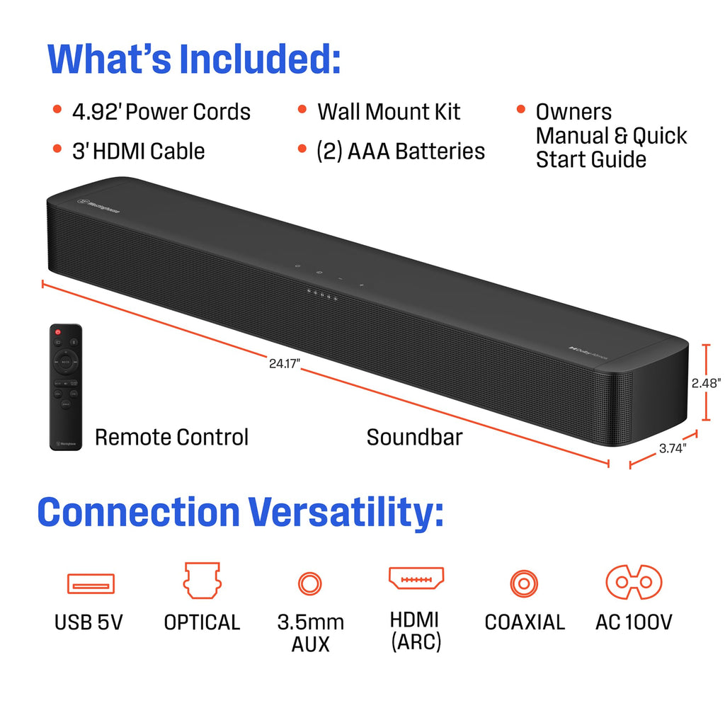 55 Inch 4K TV and 2.0 Channel Soundbar Y67330