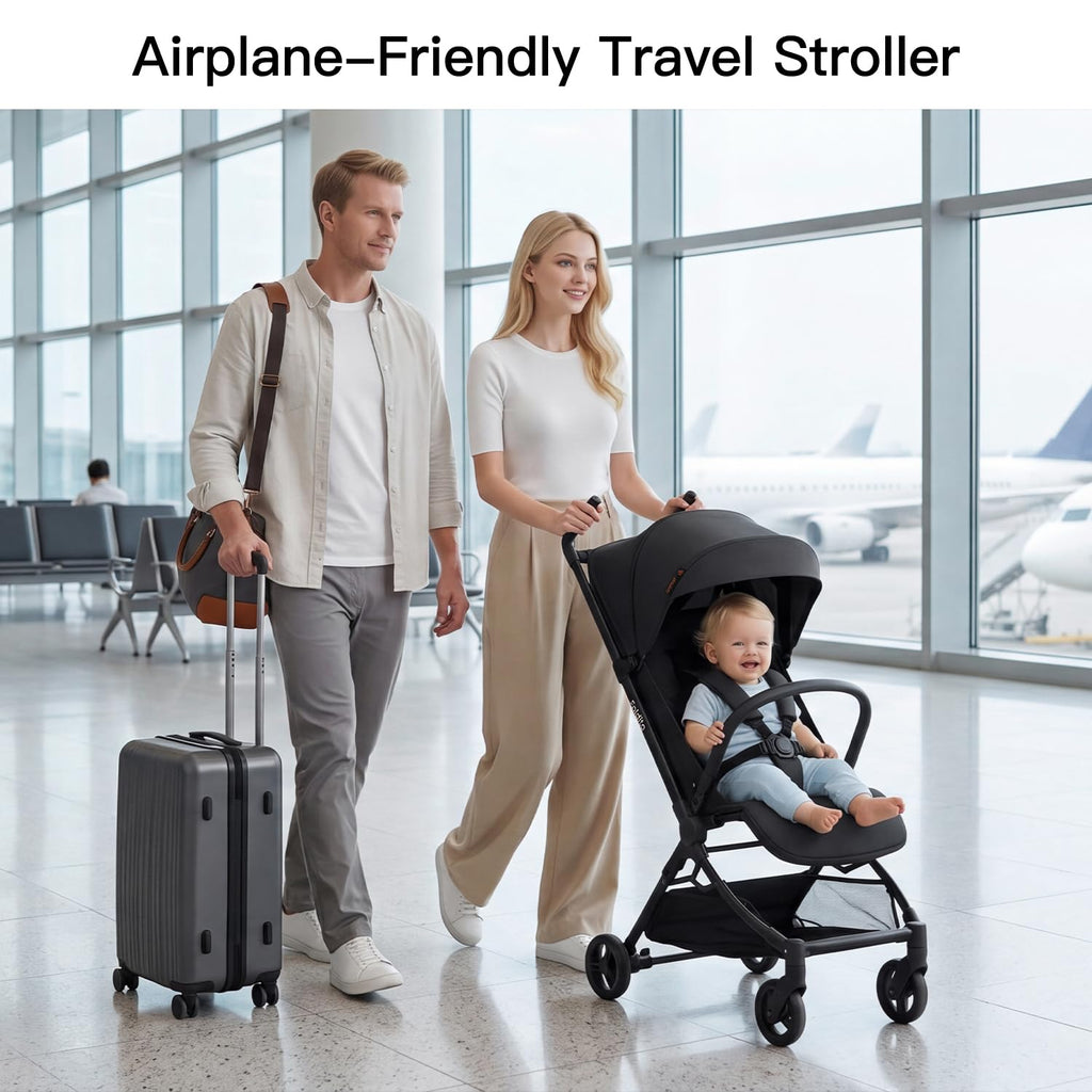 Ultra Compact Lightweight 9.9 lbs Black Travel Stroller S918825