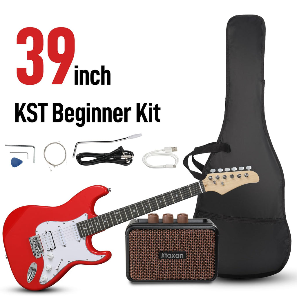 39 Inch Red Electric Guitar Kit with Amp F26868