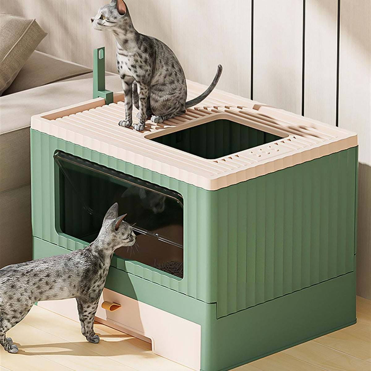 Foldable Cat Litter Box with Lid T82703
